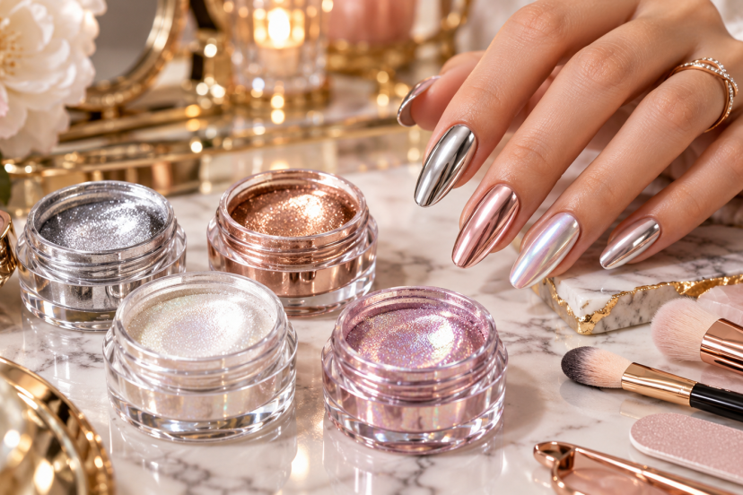 chrome nail powder