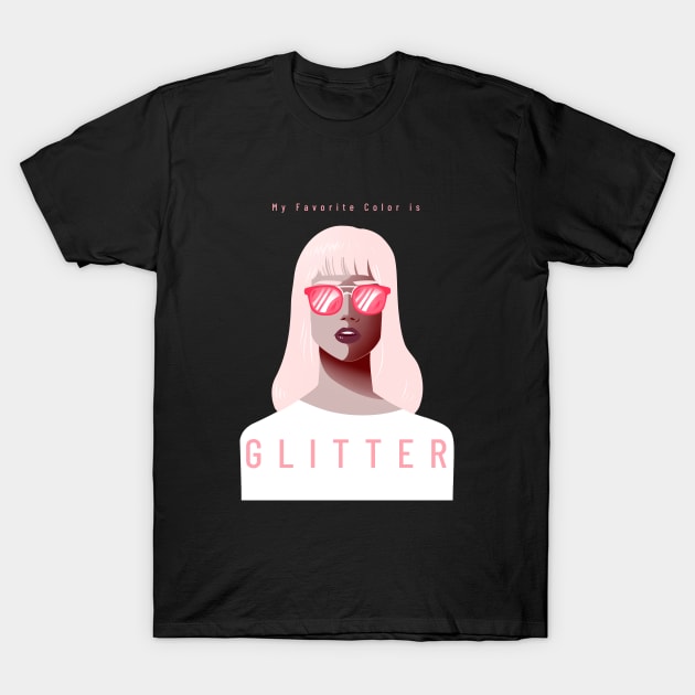My Favorite Color is Glitter Manicure T-Shirt by Lamount Tees