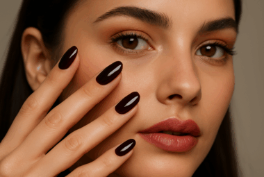 Selena Gomez's Black Cherry Nails