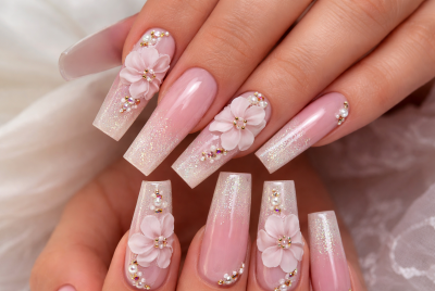 3d flower nail art