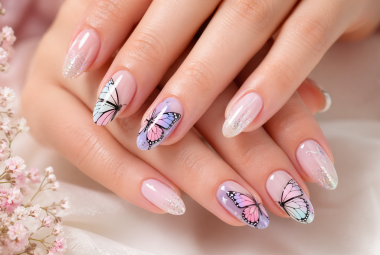 butterfly nail art