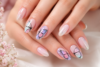 butterfly nail art