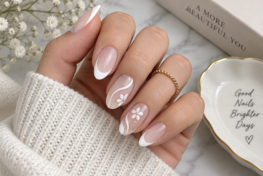 white nail art designs