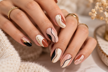 abstract nail art